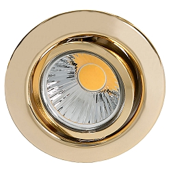 Recessed spot DOWNLIGHT D 3830, � 8.8cm, swiveling, 24 carat gold-plated
