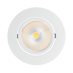 Recessed LED spot 5068 ECO FLAT, round, 350mA, 8W 4000K 750lm 38�, CRi>90, dimmable, matt chrome