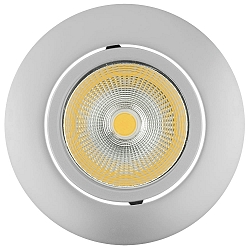 Recessed LED spot 5068 ECO FLAT, round, 350mA, 8W 4000K 750lm 38�, CRi>90, dimmable, matt chrome