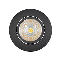 recessed downlight ECO FLAT 5068R DIM / 38� round, CCT Switch, dimmable IP40, black matt dimmable