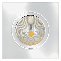 Recessed LED spot 5068Q ECO FLAT, square, 350mA, 8W 4000K 750lm 38�, swivelling, dimmable, chrome