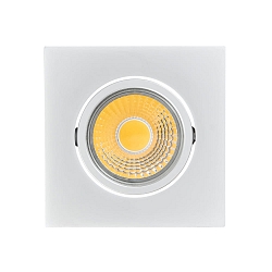 Recessed LED downlight A 5068Q T FLAT, 8.8 x 8.8cm, COB, 8W 3000K 38�, swivelling, matt chrome