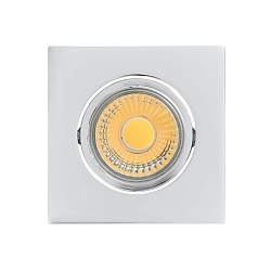 Recessed LED downlight A 5068Q T FLAT, 8.8 x 8.8cm, COB, 8W 4000K 38�, swivelling, chrome