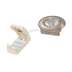 downlight 5068 ECO DOB round, swivelling IP40, brushed nickel dimmable