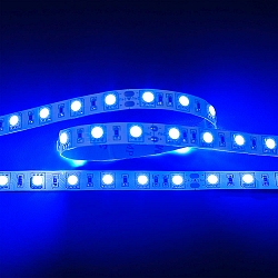 LED Strip Flexible LED SMD 5050, IP20, 24V 14.4W/m, BLAU, 200cm