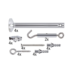 Accessories for Wire system 12V WIRE SYSTEM L&E Spann assembly set, 4 Deflector, 165mm, chrome