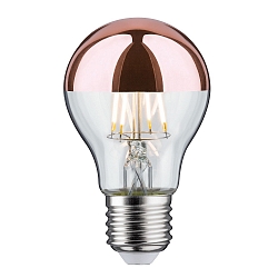 LED Filament Top mirrored Lamp Pear A60 NonDim, 230V, E27, 6.5W 2700K 600lm, copper