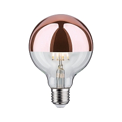 LED Deco Globe G95 Top mirrored Lamp COPPER, 230V, E27, 6.5W 2700K 600lm