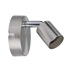 spot CAROLINA 1 flame GU10 IP20, nickel matt dimmable