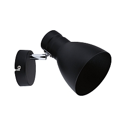 spot DAVY 1 flame E27, chrome, black matt dimmable