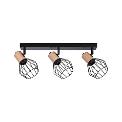 spot LANKA 3 flames E14, black dimmable