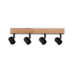 spot ARVID 4 flames E27, black dimmable
