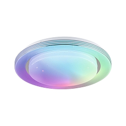 wall and ceiling luminaire RAINBOW DYNAMIC small, tunable white, RGB IP20, chrome, white dimmable