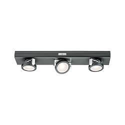 LED Under Cabinet luminaire ROTATE LED, 3 spots, 6x1,5V AAA, anthracite, dimmable, battery powered