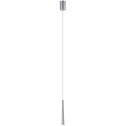 Paulmann LED Pendant luminaire Gutta brushed aluminum, 1 flame 1x 7W