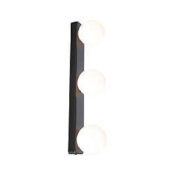 wall and ceiling luminaire GOVE G9 IP44, mat, black 