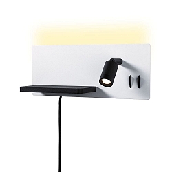 reading lamp SERRA LED with USB connection, left IP20, black, white dimmable