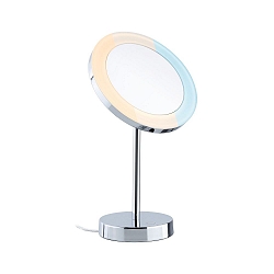 mirror with lighting MASUA IP44 - 3X ZOOM 3-fold, round, CCT Switch, with plug, adjustable IP44 / IP20, chrome 