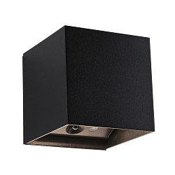 battery wall luminaire NYARA UP&DOWN square IP44, black 