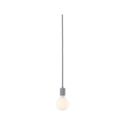 pendant luminaire NEORDIC TILLA with switch, with plug E27 IP20, aluminium, grey dimmable