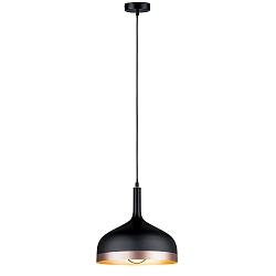 Paulmann Pendant luminaire Neordic Embla 1 flame, black /copper