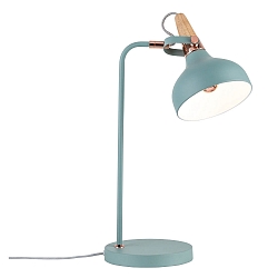 Paulmann Table lamp Neordic Juna 1 flame, soft green/copper/wood