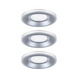 recessed luminaire SORMUS round, set of 3 IP65, chrome matt  3x 6,5W 560lm 3000K 100� 100� CRI >80