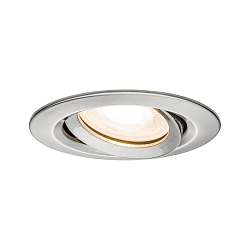 Paulmann Recessed luminaire LED Nova, IP65, round, 7W, GU10, set of 1 swiveling, iron