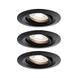 recessed luminaire NOVA MINI PLUS COIN swivelling, set of 3 IP23, black matt dimmable 4W 310lm 2700K 38� 38� CRI >80