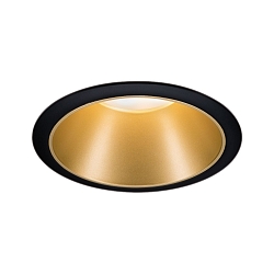 recessed luminaire COLE round, rigid, set back GU10 IP23, gold, black matt dimmable CRI >80