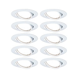 recessed luminaire BASE swivelling, set of 10 GU10 IP20, white dimmable CRI >80