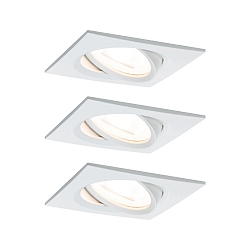recessed luminaire NOVA LED square, swivelling, set of 3 GU10 IP23, white matt  19,5W 460lm 2700K 38� 38� CRI >80