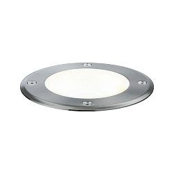 Paulmann Plug&Shine Floor recessed luminaire IP67 6W 24V silver swiveling, 609lm, 3000K, 20� swivel range