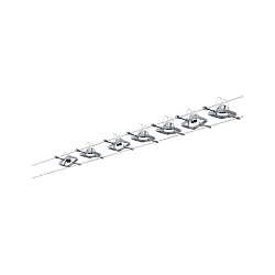 Paulmann Wire system Mac II, max. 10W 230/12V GU5,3 max. 7x10W