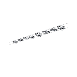 Paulmann Wire system Cardan max. 10W 230/12V GU5,3 max. 8x10W, chrome matt