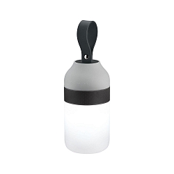 table lamp CLUTCH round, Bluetooth controllable, with USB charging function IP44, grey dimmable