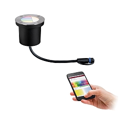 Outdoor Plug & Shine ZigBee LED Floor recessed luminaire, IP65, 24V, 3.6W RGB/W 350lm 93�, dimmable