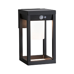 solar wall luminaire MARISOL square, with sensor IP44, black 