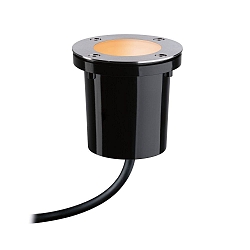 floor recessed luminaire PLUG&SHINE ZigBee controllable LED IP65, stainless steel, black dimmable
