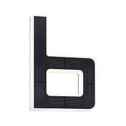 illuminated house number IP44, black 