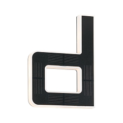 illuminated house number IP44, black 