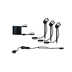 spike luminaire PIKE SPOT PLUG & SHINE CH set of 3 IP65, anthracite 