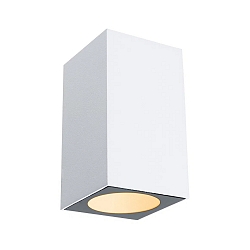 outdoor wall luminaire FLAME UP OR DOWN 1 flame, square, switchable, insect friendly IP44, white 