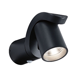 outdoor wall luminaire CUFF PIR with sensor IP44, anthracite, transparent 