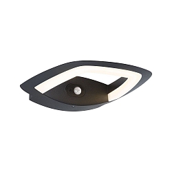 outdoor wall luminaire ANELA PIR with sensor, sea-air resistant IP44, anthracite 