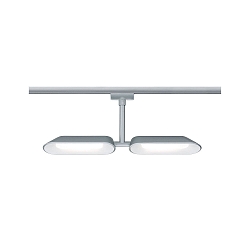 Paulmann URail LED Spot Dipper, 2x10W, dimmable, chrome matt/white