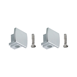 Paulmann URail End cap 2-pack, chrome matt