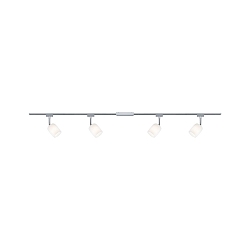 spot URAIL BLOSSOM with feed-in option, set of 4 G9, chrome, chrome matt, satin dimmable