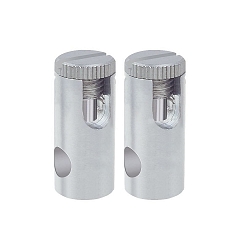 Accessories for Wire system LIGHT&EASY Electricity feed-in, 1 pair, max. 300W, 12V, chrome matt