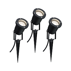Paulmann Special Line LED Plant luminaire with earth spike IP44/IP65 3,5W 3000K GU10 black, set of 3